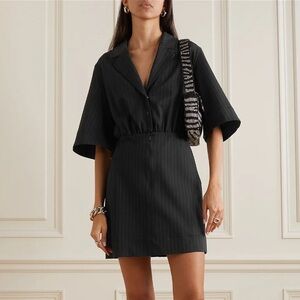 Ganni pinstripe mini dress